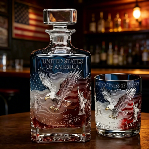 🦅 USA 250th Anniversary Commemorative Glass (1776–2026)
