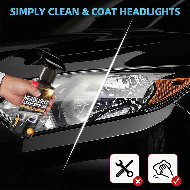 🚗 No-Sand Headlight Restoration Kit | Restores Yellow & Oxidized Headlights