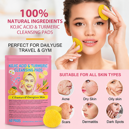 Visible brightening✨Turmeric & Kojic Acid Cleansing Pads💖