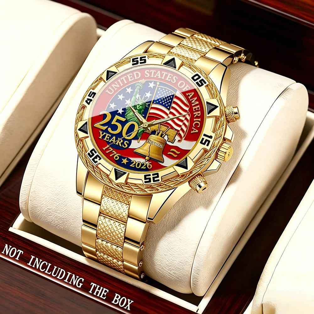 ⌚🔥 Today Only 49% OFF🔥 American Anniversary Badge Watch | Personalized Flag Design for Men