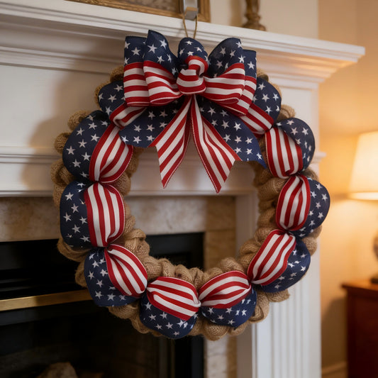 🌿 Pine Cone Wreath with Bow | Front Door Decoration