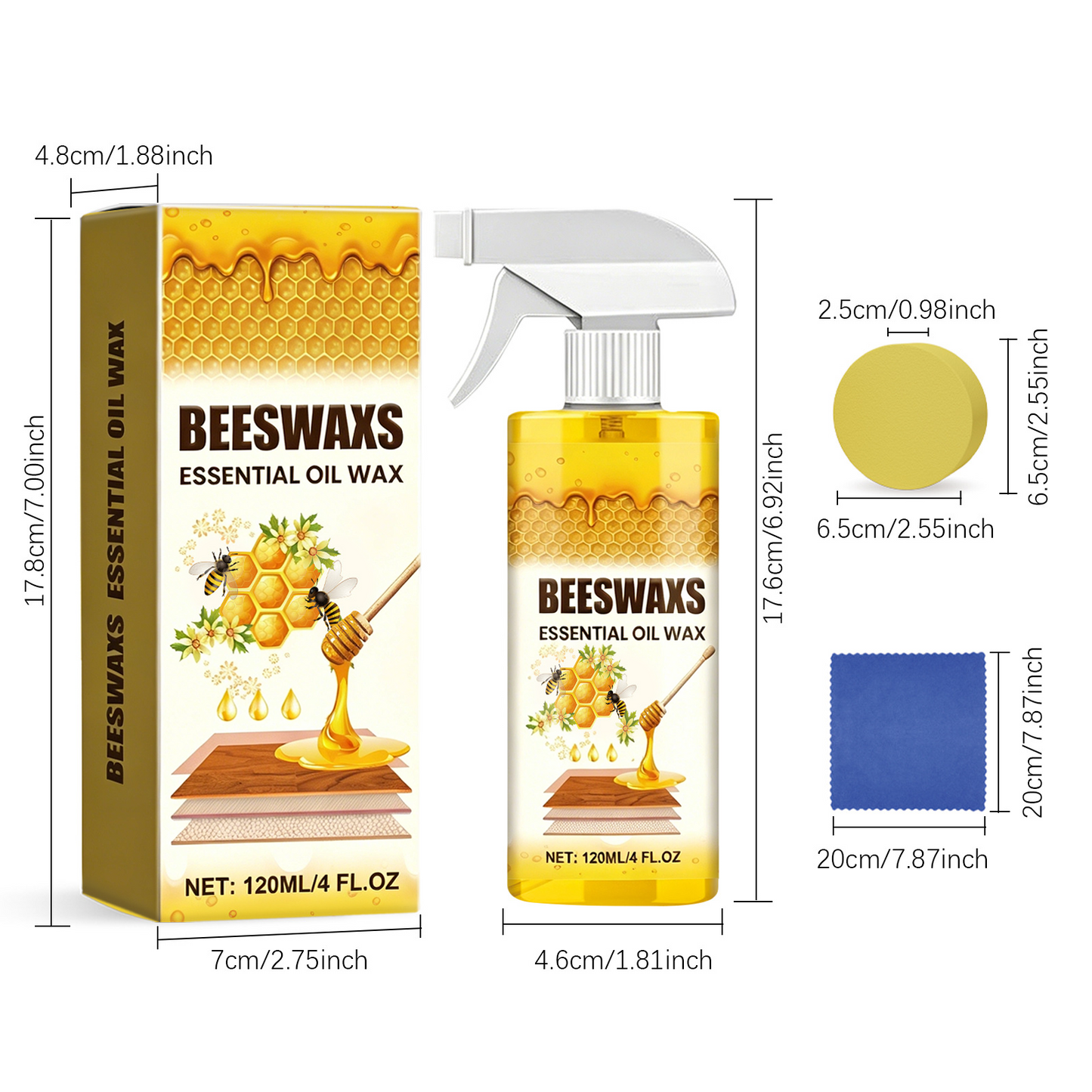 🔥Last Day 50% OFF✨Natural Beeswax Wood Polish Spray-Make Your Floor Clean Again