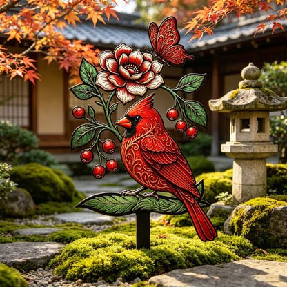🌺Summer Sale 50% OFF🔥Cardinal Art Garden Stake