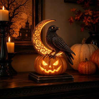 LED Raven Statue