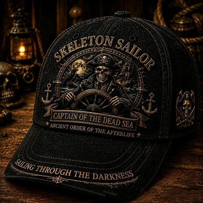 🏴‍☠️✨ Limited Time 50% OFF✨ Skeleton Sailor Hat | Captain Of The Dead Sea Halloween Costume Accessory