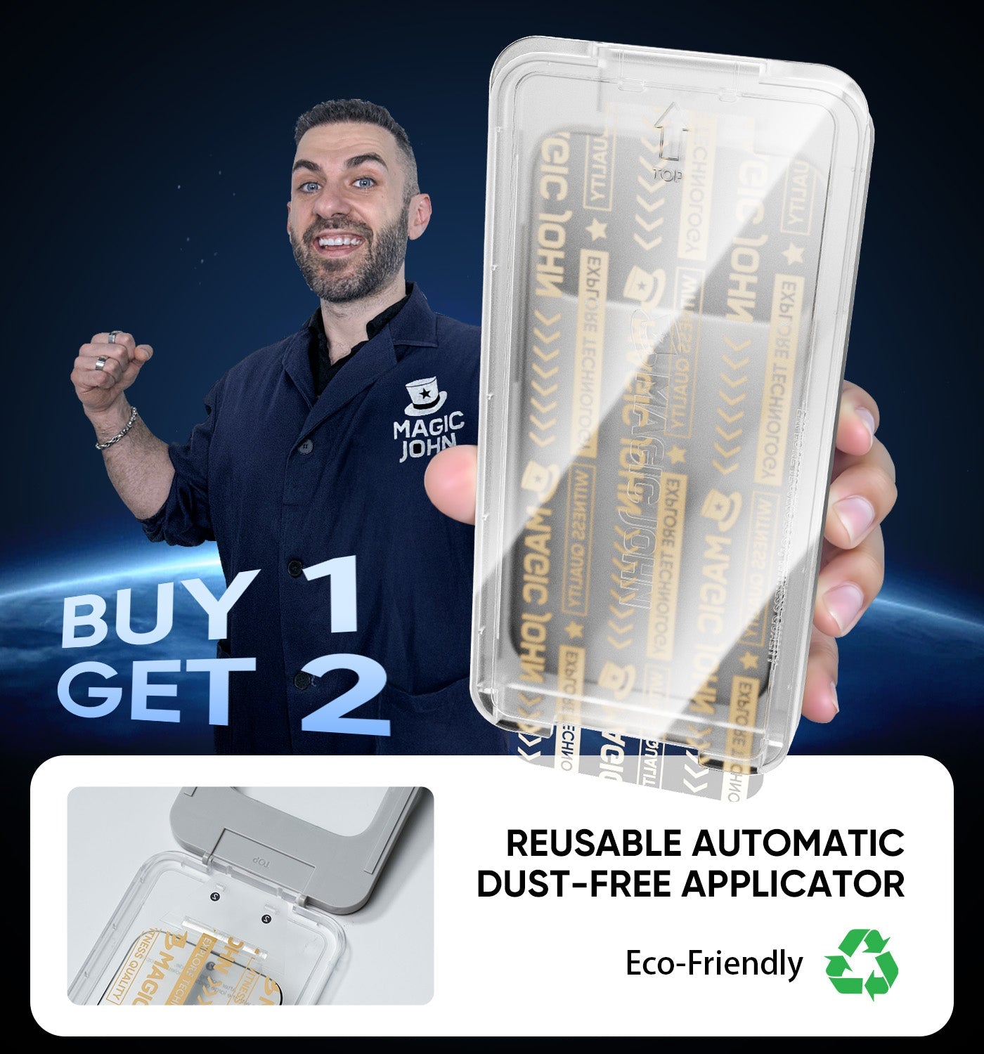 🔥Buy 1 get 1 free 🔥 Over 500,000 units sold 🛡️ Brand new third-generation screen protector — automatic dustproof, environmentally friendly protection