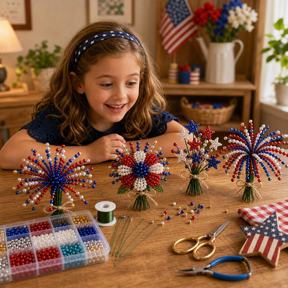🔥LAST DAY 52% OFF-America 250 Beaded Bouquet DIY Kit💐
