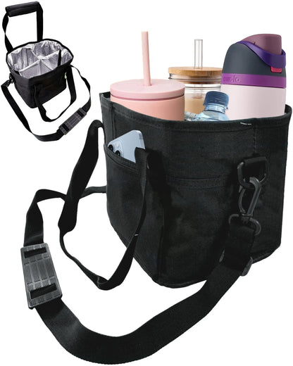 【👩‍🦰Mother's Day discount】🥤Family Size 4 Compartment Drink Bag🛍️, Multiple Tumbler Carrier Caddy