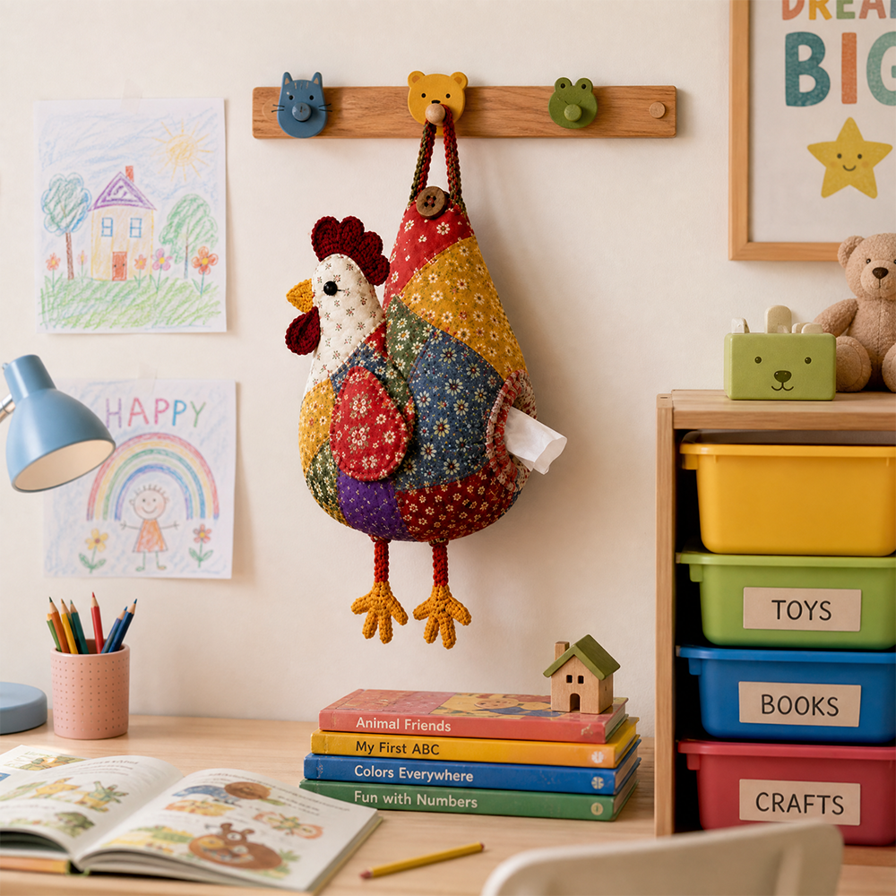 🐔DIY Patchwork Chicken & Duck Tissue Holders