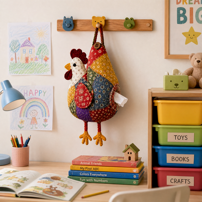 🐔DIY Patchwork Chicken & Duck Tissue Holders
