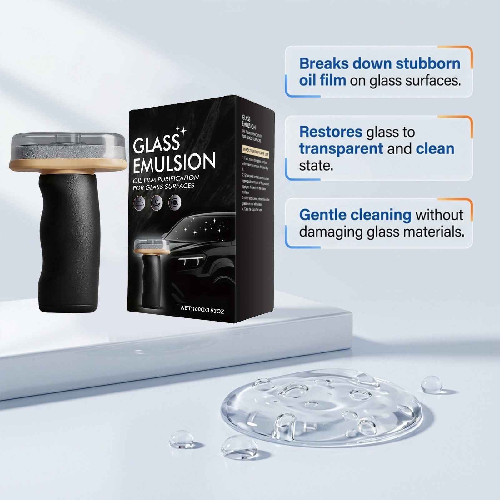 ✨ Car Window Oil Film Remover | Glass Cleaning Cream