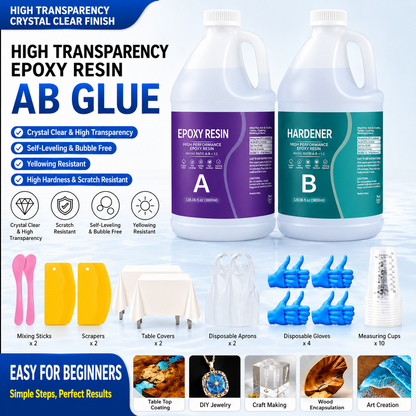 Crystal Clear Epoxy Resin Kit for DIY Crafts,Art, Jewelry
