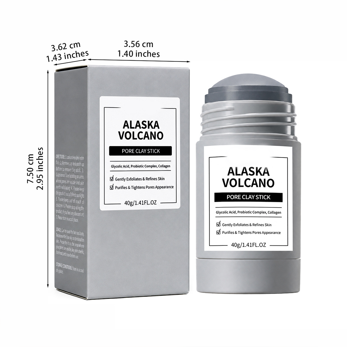 🔥Buy 2 Get 1 Free✨Alaska Volcano Pore Clay Stick - Blackhead Remover💧