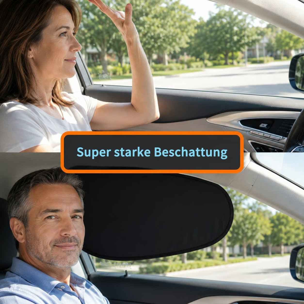 🚗Elektrostatische Sonnenschutzfolie für Autoseitenfenster – Sichtschutz, Hitzeschutz und Sonnenblende