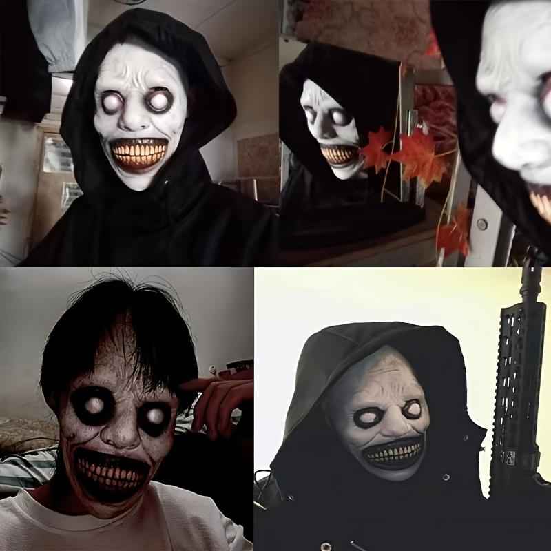 Scary Zombie Mask Set 🎭 Halloween Costume Accessory | Creepy Clown & Demon Design 👹 Lightweight & Breathable Plastic | Haunted House Party Essential 🎃