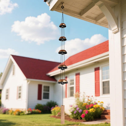 🔔Add Harmony to Your Space🏠 Quintet Brass Wind Chimes