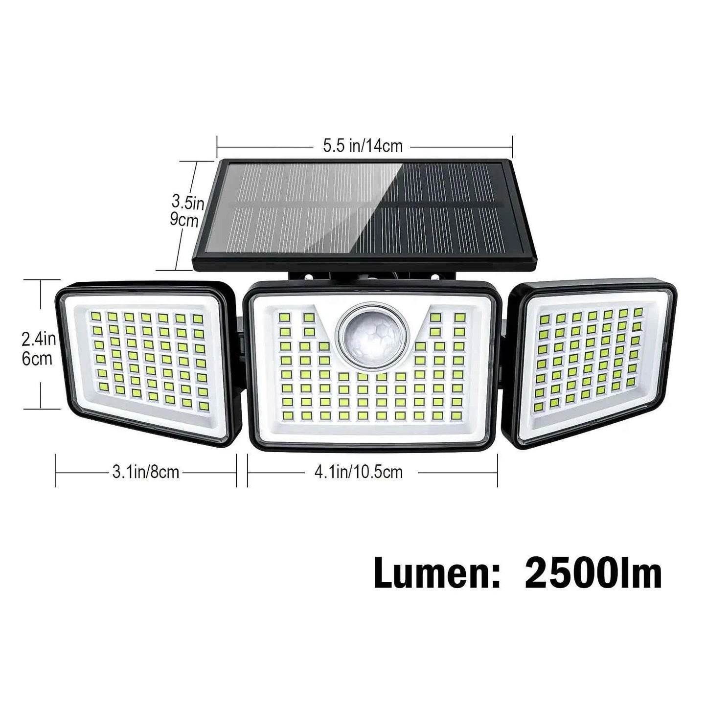 🌙 2500LM Solar Lights | Motion Sensor Outdoor Security Lighting