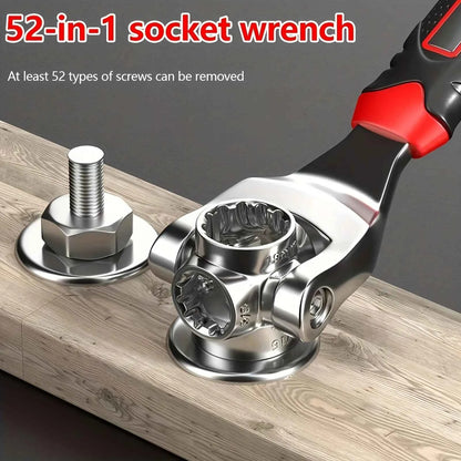 🔧 52-in-1 Universal Socket Wrench | 360° Rotating Multi-Tool