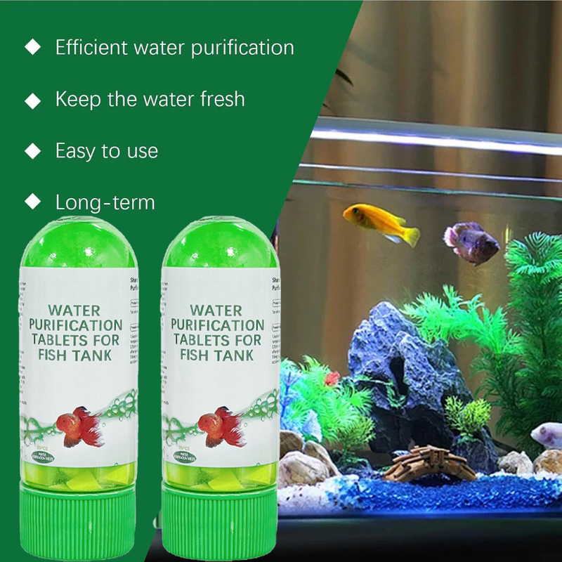💧 Fish Tank Purification Tablets | Remove Cloudy Water & Turbidity (2PC)