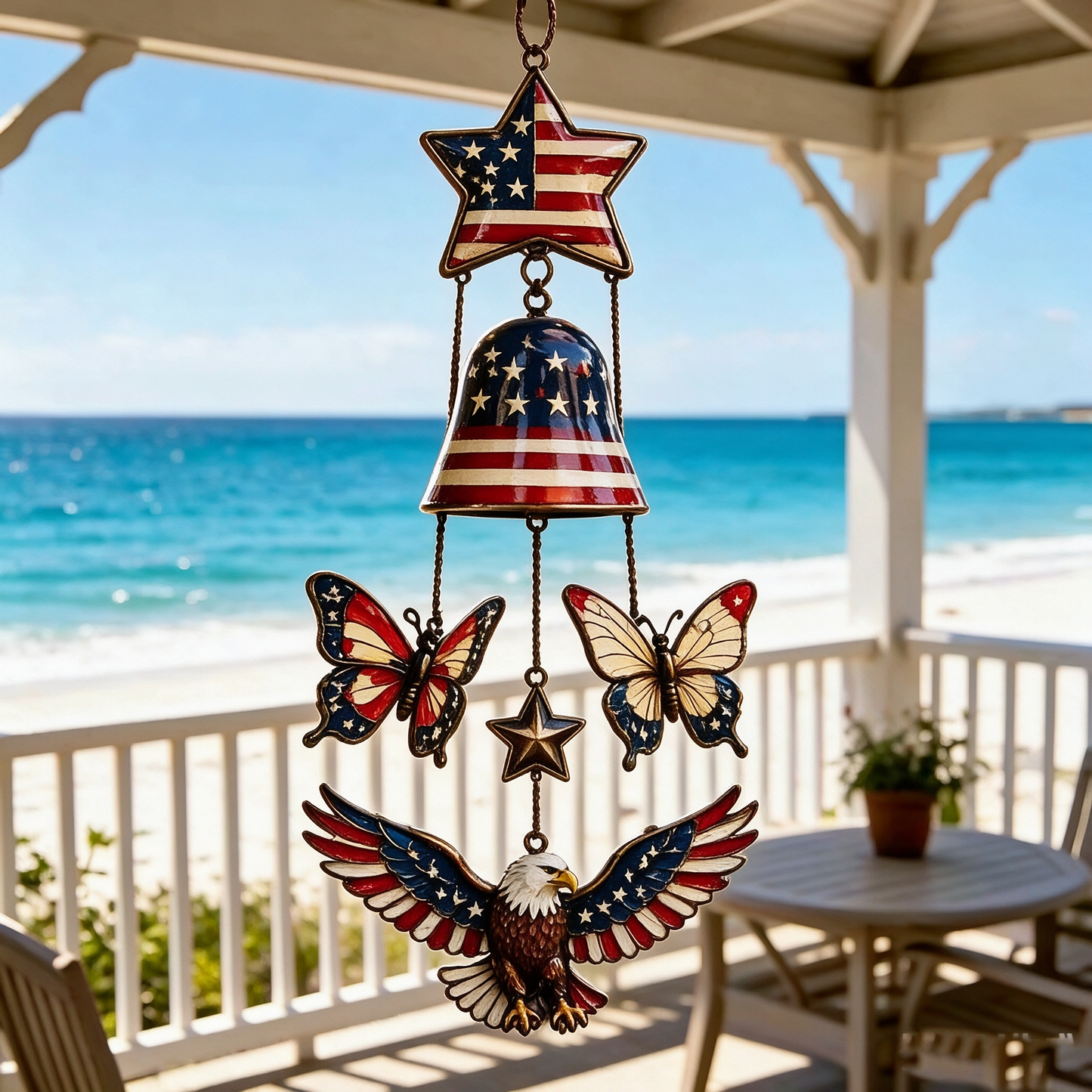 🎇🦅 Celebrate America 250🔥 Patriotic Commemorative Wind Chime | A Meaningful Gift for Proud Patriots