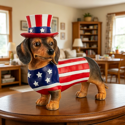 🐶 Resin Sausage Dog Sculpture | Charming Home Decor