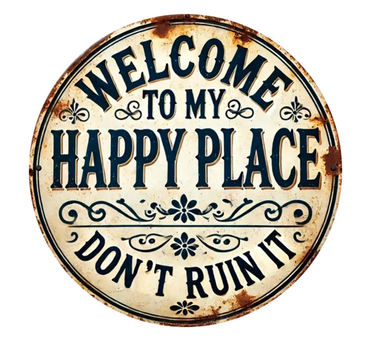 🏡 “This Is Our Happy Place” Hanging Sign