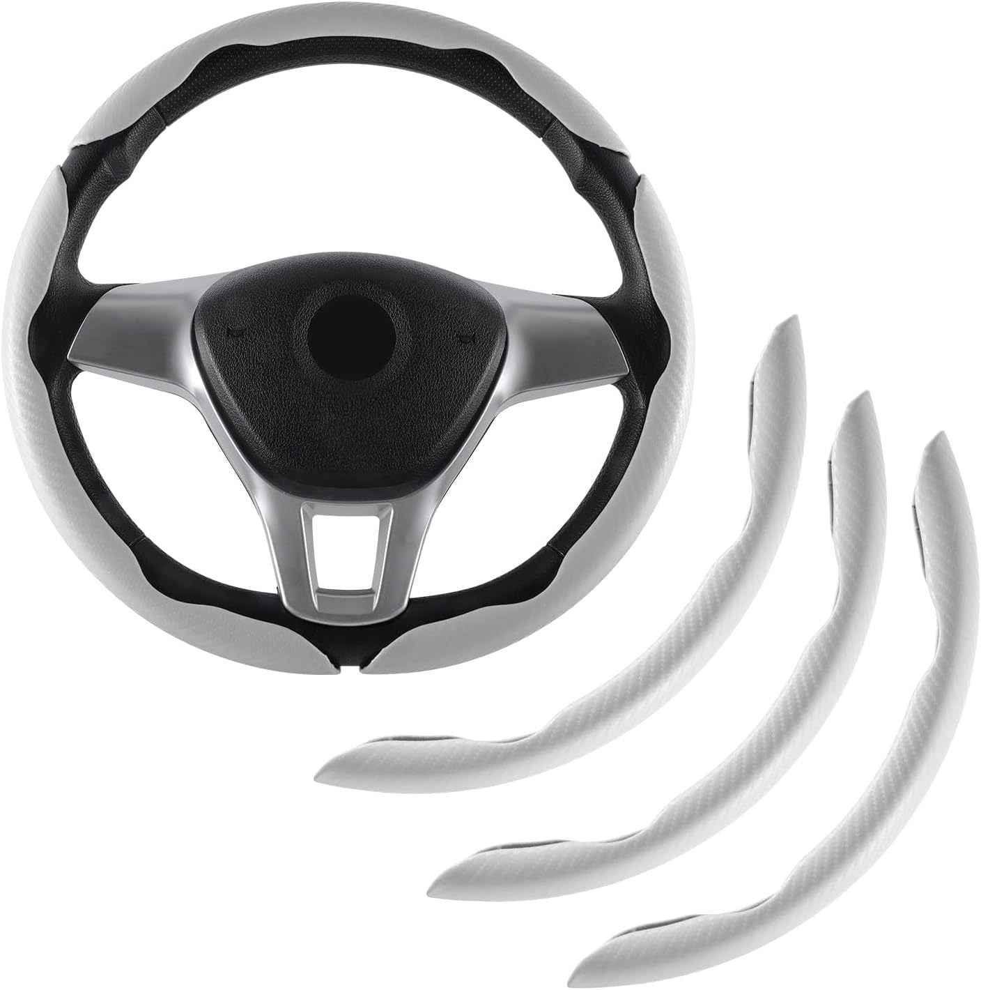 🚗 Carbon Fiber Steering Wheel Cover | Silicone Anti-Slip