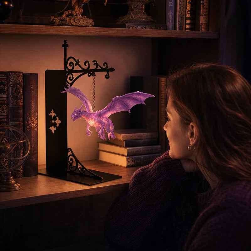 Last Day 48% OFF🎁🔥Dragon Bookshelf Lamp - Enchanting Floating Dragon Night Light🐉
