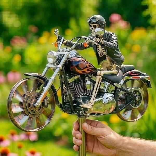 🔥Last Day - 49% OFF🔥Skull Motorcycle Windmill
