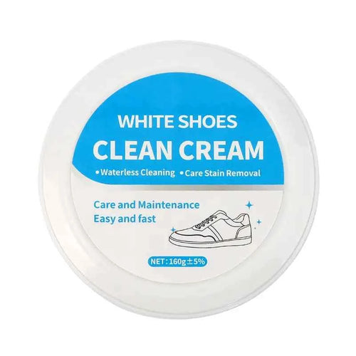 👟 No-Wash White Shoe Cleaner Cream | Built-in Sponge Cleaner