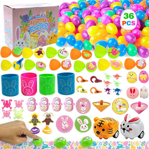 🐣 Prefilled Easter Eggs Toys | 36/50/75/100PCS Egg Hunt Set
