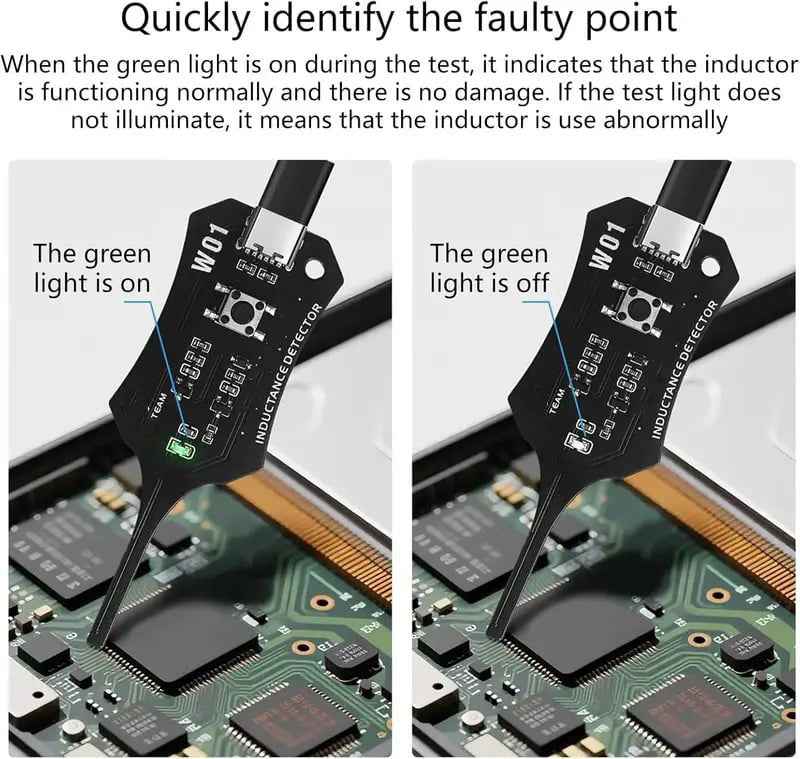 Type-C Inductance Tester Motherboard Coil Tester, Electronic Circuit Board Inductor Detector