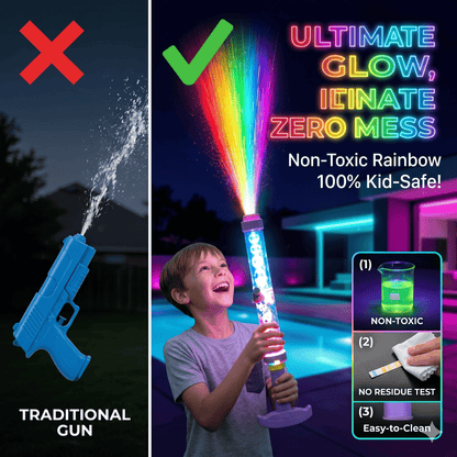 Glowing Rainbow LED Water Blaster | Summer Fun That Pops Like Magic! ✨