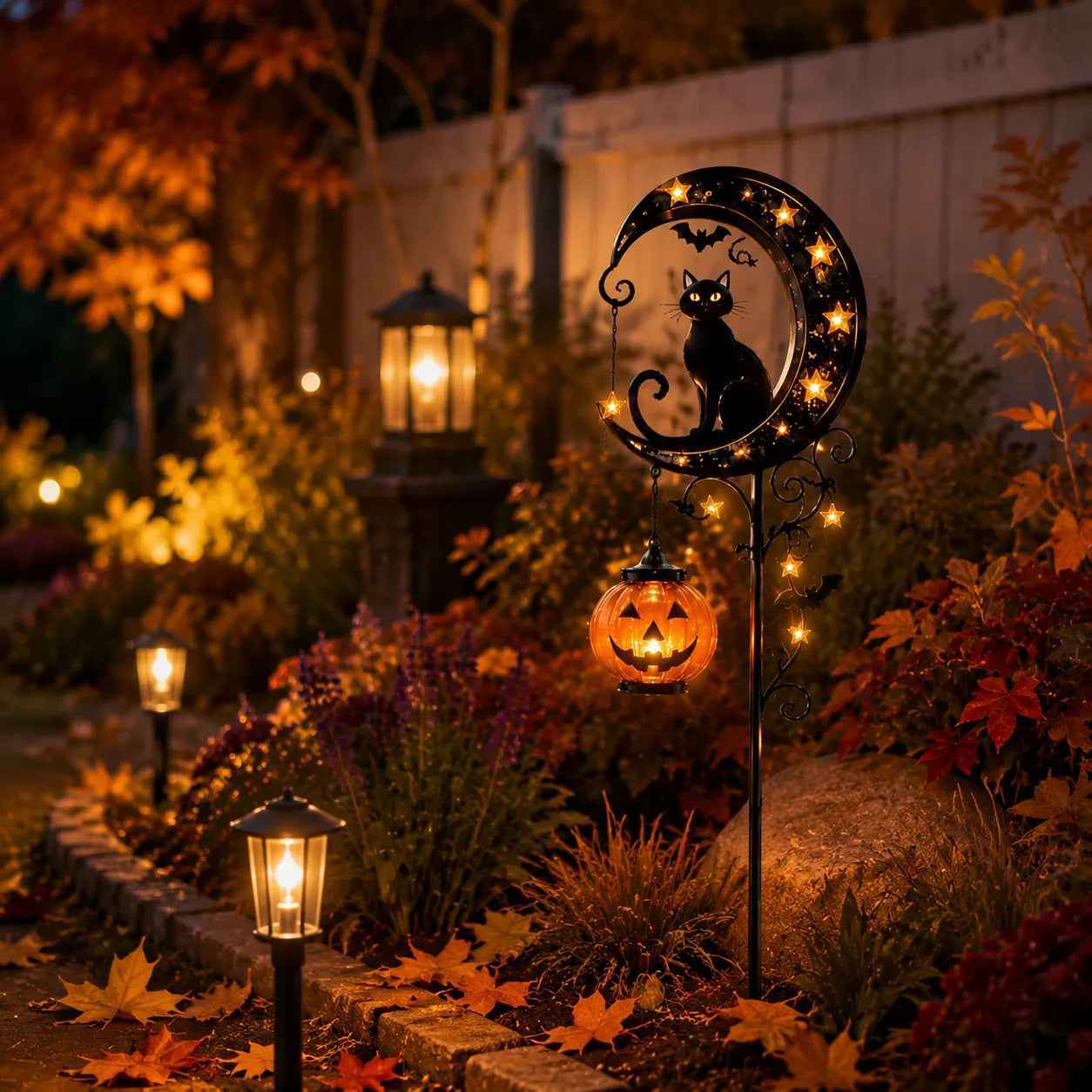 🌙 Today Only 49% OFF👻 Solar-Powered Black Cat Stake Light（副本）