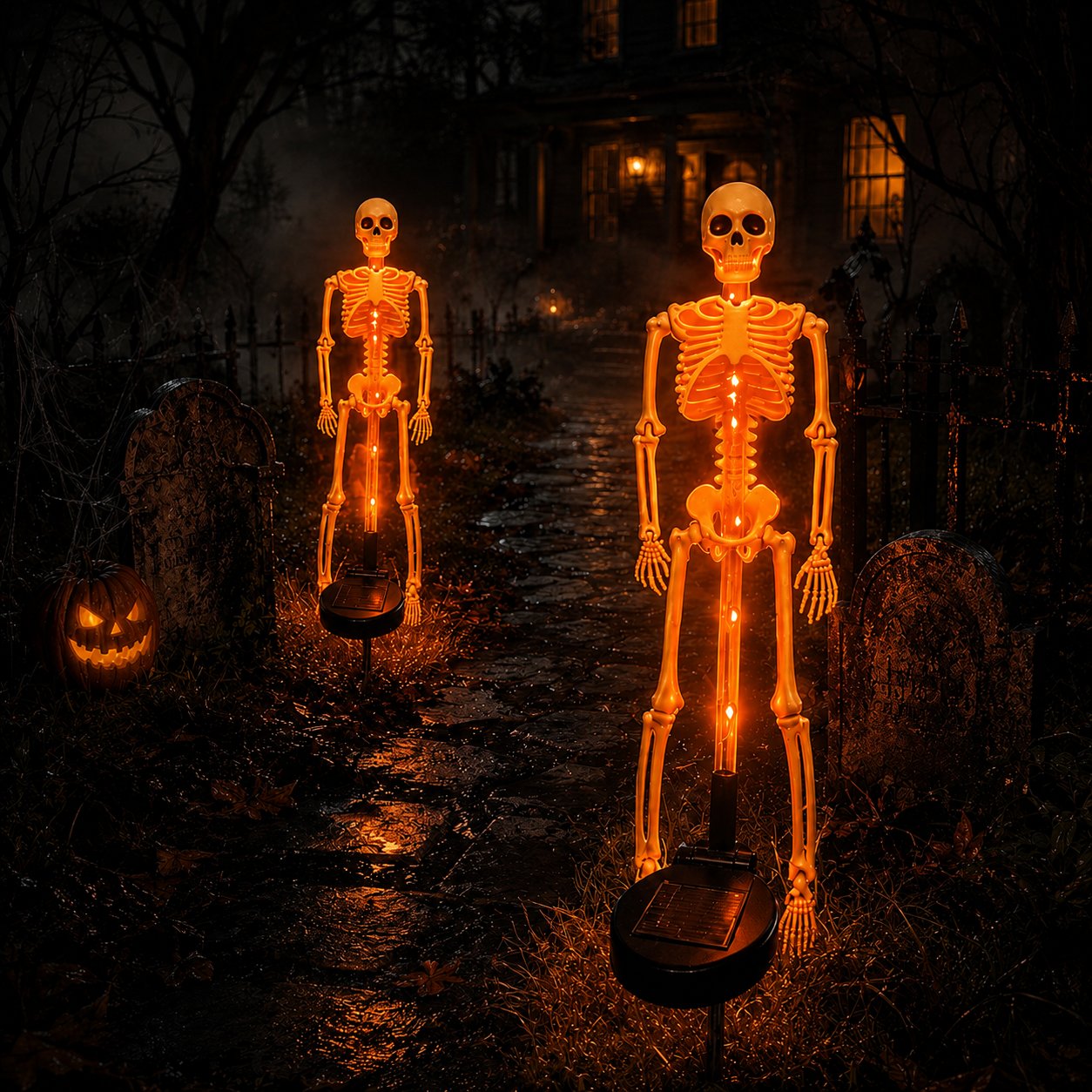 Turn Your Yard Into A Spooky Skull Path 💀🌙 Halloween Solar Garden Lights