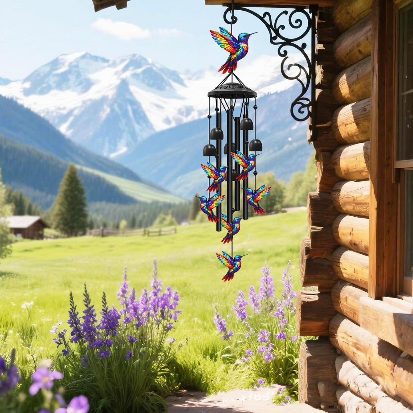 🐦 Hummingbird Wind Chimes | Outdoor Garden Metal Decor