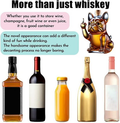 🐶 Decorative Whiskey Decanter | Creative French Bulldog Design