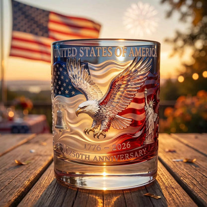 🔥Hot Sale 2026 USA 250th Anniversary Commemorative Glass🤩 – 1776-2026 Heritage Edition
