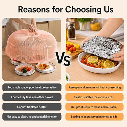 🍲🔥 Today 49% OFF🔥 60PCS Reusable Aluminum Foil Food Covers
