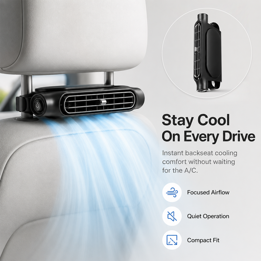 🍃Stay Cool In Summer🎁Convenient&Powerful - Rechargeable Car Seat Cooling Fans💪
