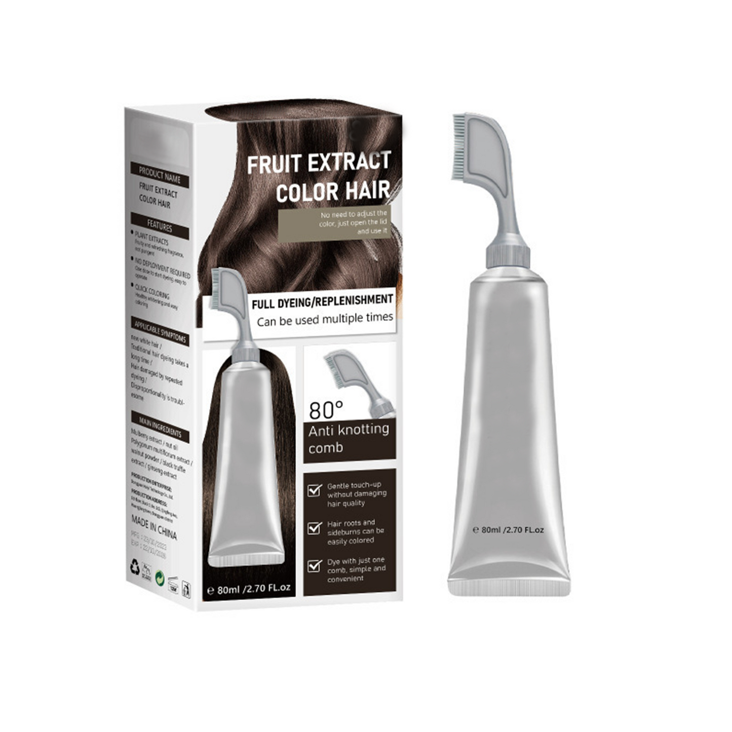 🔥Hot Sell TODAY | Instant Gray Coverage Hair Dye Comb for Men & Women