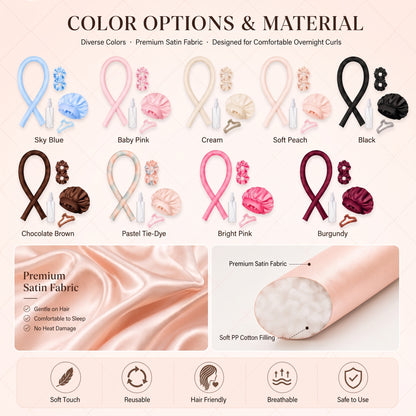 🎁Buy 2 Get 1 Free🔥Heatless Curling Rod Headband👩Get Natural, Voluminous Curls While You Sleep 😍