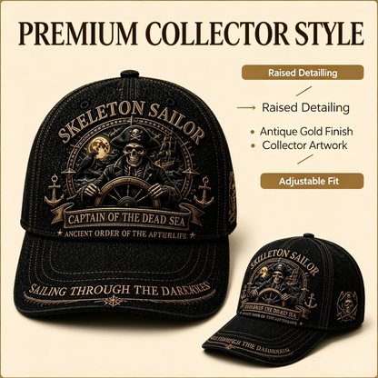 🏴‍☠️✨ Limited Time 50% OFF✨ Skeleton Sailor Hat | Captain Of The Dead Sea Halloween Costume Accessory