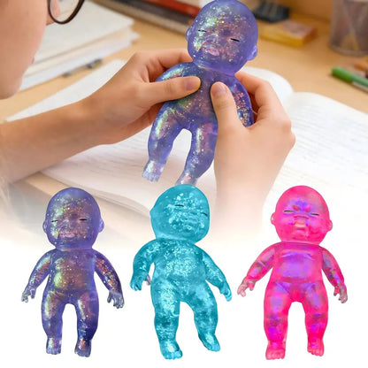 🧸 Squishy Baby Glitter Toy | Slow Rising Stress Relief Fidget