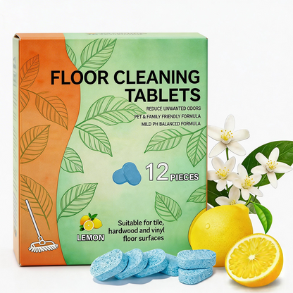 🍋 Multi-Surface Floor Cleaning Tablets – Fresh Lemon Scent ✨
