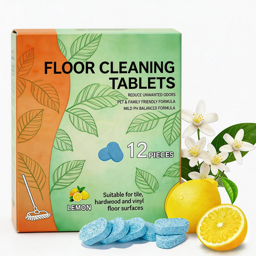 🍋 Multi-Surface Floor Cleaning Tablets – Fresh Lemon Scent ✨