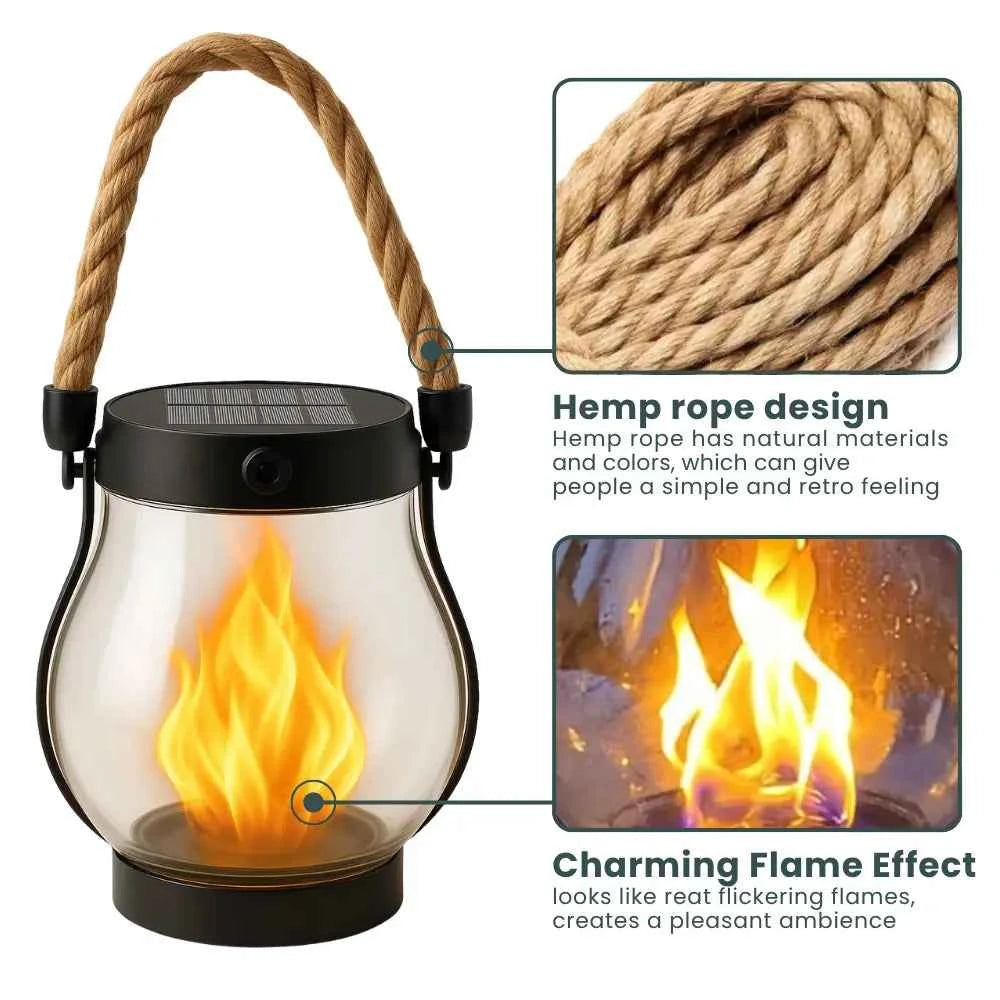 ✨ Retro Flame Atmosphere Lamp, Safe Flameless LED Light, Waterproof Decor Lamp, Thoughtful Father’s Day Gift for Dad