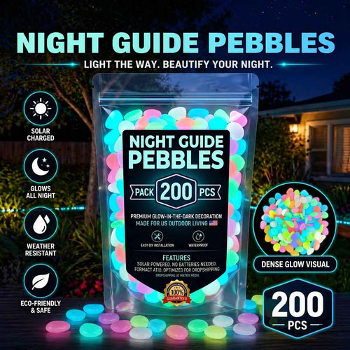 💥The dazzling beauty of the garden at night💥 🌈Colorful glow-in-the-dark garden stones
