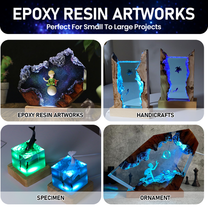 Crystal Clear Epoxy Resin Kit for DIY Crafts,Art, Jewelry