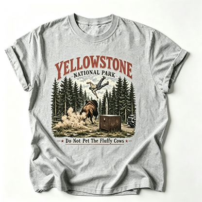 🦬✨ "Do Not Pet The Fluffy Cows" Vintage T-Shirt | Perfect for Yellowstone & Nature Lovers